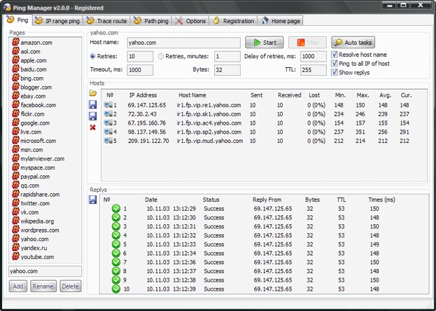 Windows 8 Ping Manager 3.0.0 full Windows 8 Ping Manager full